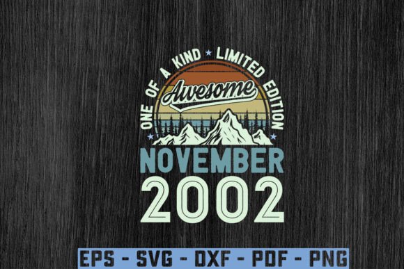 Awesome Since November 2002 Birthday SVG Graphics