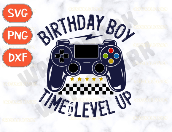 Birthday Boy Time to Level Up Svg Graphics