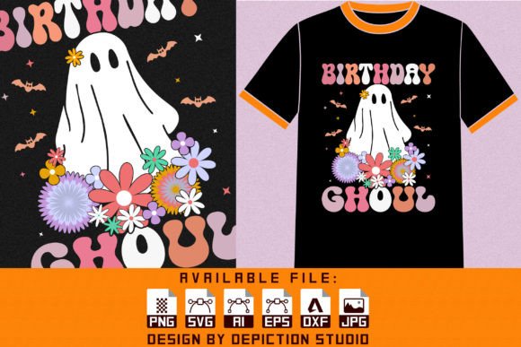 Birthday Ghoul Halloween Ghost T-Shirt Graphics