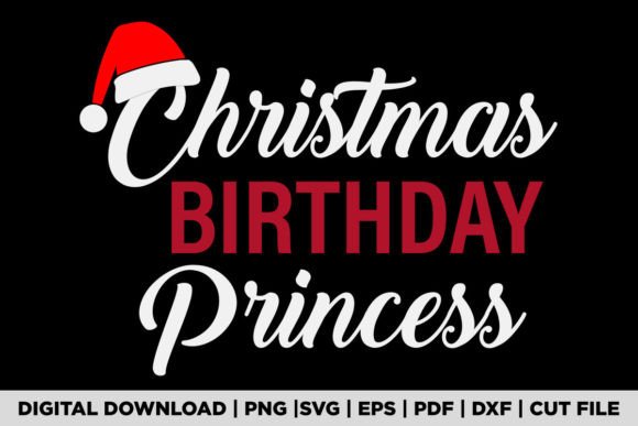 Christmas Birthday Princess T-shirt Graphics