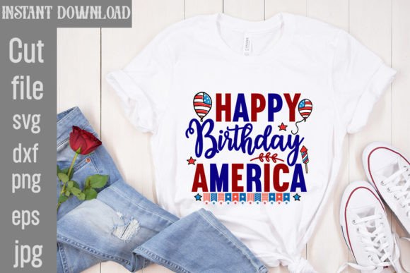 Happy Birthday America SVG Cut File Graphics