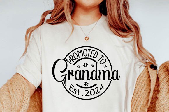 Promoted to Grandma Est.2024 SVG PNG