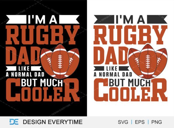 Rugby Dad Like a Normal Dad, but Cooler Graphics