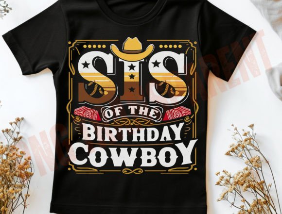 Sis 1st Birthday Cowboy PNG Graphics